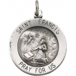 14K Yellow 15.00 MM St. Francis Medal