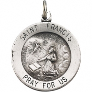 Picture of Sterling Silver 18.25 Rd St. Francis Pend Medal