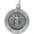 14K Yellow 12.00 MM St. Martha Medal