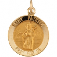 Picture of 14K Yellow 15.00 MM St. Patrick Medal