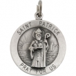 Sterling Silver 22.00 MM St. Patrick Medal