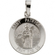 Picture of 14K White 15.00 MM ST. PATRICK MEDAL St. Patrick Medal