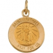 14K Yellow 12.00 MM St. Raphael Medal