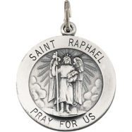 Picture of Sterling Silver 22.00 MM St. Raphael Medal