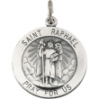 Sterling Silver 22.00 MM St. Raphael Medal