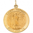 14K Yellow 22.00 MM St. Raphael Medal