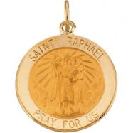 Picture of 14K Yellow 18.00 MM St. Raphael Medal