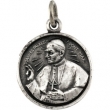 Sterling Silver 20.5 Rd Pope John Paul Pend Medal