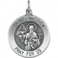 Picture of Sterling Silver 15.00 MM St.matthew Medal