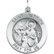 Sterling Silver 18.00 MM St.matthew Medal