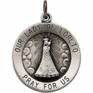 Picture of Sterling Silver 18.3 Rd Our Lady Of Loreto Pend Mdl