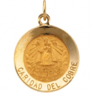 Picture of 14K Yellow Gold Caridad Del Cobre Medal