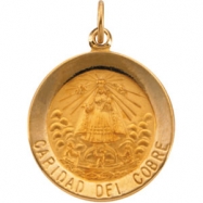 Picture of 14K Yellow Gold Caridad Del Cobre Medal