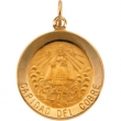 14K Yellow Gold Caridad Del Cobre Medal