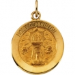 14K Yellow Gold Holy Communion Medal