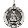 14K Yellow Gold Infant Of Prague Medal