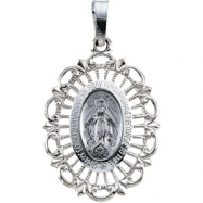 Picture of 14K White Gold Miraculous Medal