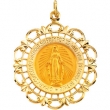 14K Yellow Gold Miraculous Medal