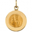 14K Yellow Gold St.anne De Beaupre Medal