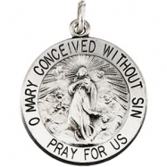 Picture of Sterling Silver Rd Miraculous Pend Medal