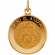 14K Yellow Gold Nino De Atocha Medal