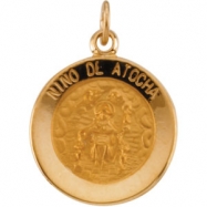 Picture of 14K Yellow Gold Nino De Atocha Medal