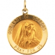 14K Yellow 18.00 MM Our Lady Of Sorrows Medal