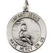 14K Yellow Gold Infant Jesus Medal