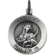 14K Yellow 15.00 MM St.lucy Medal