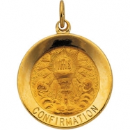 Picture of 14K Yellow 18.00 MM Confirmation Medal