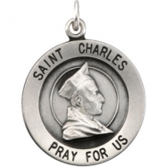 Picture of Sterling Silver 18.25 Rd St. Charles Pend Medal