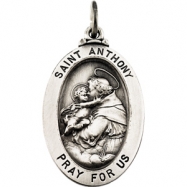 Picture of Sterling Silver 23.25X16 Oval St Anthony Pend Medal