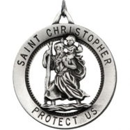 Picture of Sterling Silver 32.50 Rd St. Christopher Pend Medal