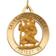 Picture of 14K Yellow 25.00 MM St.christopher Medal