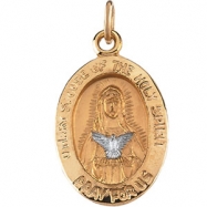 Picture of 14K Yellow White Gold Two Tone Mary Of Holy Spirit Medal