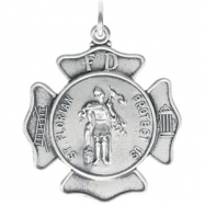 Picture of Sterling Silver 28.00X25.00 MM,ST. FLORIAN MEDAL St. Florian Medal W/out Chain