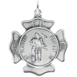 Sterling Silver 28.00X25.00 MM,ST. FLORIAN MEDAL St. Florian Medal W/out Chain