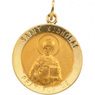 Picture of 14K Yellow 18.00 MM St. Nicholas Medal