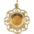 14K Yellow Gold St.christopher Medal