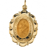 Picture of 14K Yellow Gold St.christopher Medal