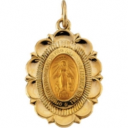 Picture of 14K Yellow Gold Miraculous Medal