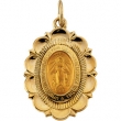 14K Yellow Gold Miraculous Medal