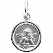 Picture of 14K Yellow Gold 14.00 Round Angel Pendant Medal