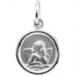 14K Yellow Gold 14.00 Round Angel Pendant Medal