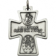 Picture of 14K Yellow 28.00X23.50 MM Cross 4-way Medal