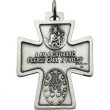 14K Yellow 28.00X23.50 MM Cross 4-way Medal