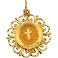 Picture of 14K Yellow Gold Confirmation Medal