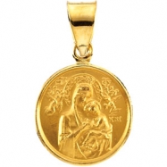 Picture of 18K Yellow Gold Perpetual Help Medal