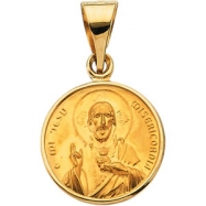 Picture of 18K Yellow Gold Sacred Heart Medal