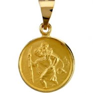 Picture of 18K Yellow Gold St Christopher Medal